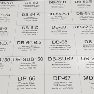 Laser Engraved Trafolyte Labels